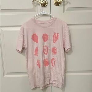 hollister pink graphic t shirt